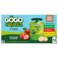 GoGo Squeez Assorted Fruit Blend, 12 Each
