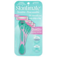 Skintimate Sensitive 4 Blades Unscented Razors, 4 Each