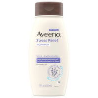 Aveeno Stress Relief Lavender Scent Body Wash, 18 Fluid ounce