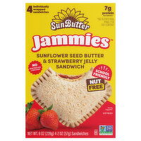 SunButter Jammies Sunflower Seed Butter & Strawberry Jelly Sandwich, 4 Each