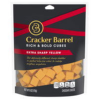 Cracker Barrel Cheese, Extra Sharp Yellow, Cheddar, 6 Ounce