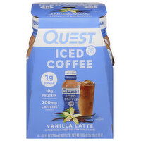 Quest Iced Coffee, Vanilla Latte, 4 Each