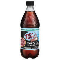 Dr Pepper Soda, Zero Sugar, Creamy Coconut, 20 Fluid ounce