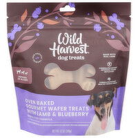 Wild Harvest Dog Treats, Oven Baked, Gourmet Wafers, with Lamb & Blueberry, 12 Ounce