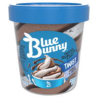 Blue Bunny Frozen Dairy Dessert, Cookies & Cream, Twist, 1 Pint