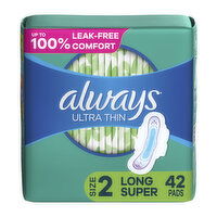 Always Ultra Thin Always Ultra Thin Pads with Wings, Size 2, 42, 42 Each