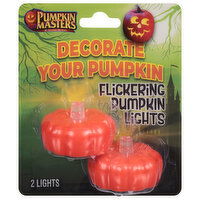 Pumpkin Masters Pumpkin Lights, Flickering, 2 Each