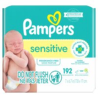 Pampers Sensitive Pampers Sensitive Baby Wipes 192 Count, 3X, 192 Each