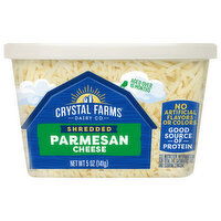 Crystal Farms Shredded Cheese, Parmesan