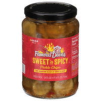 Famous Dave's Pickle Chips, Sweet 'n Spicy, Mild, 24 Fluid ounce