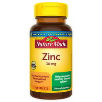 Nature Made Zinc, 30 mg, Tablets, 100 Each