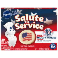 Pillsbury Ready to Bake! Salute to Service Shape Sugar Cookie Dough, 20 Each