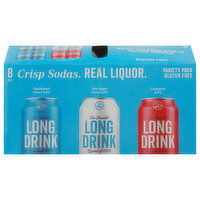 Long Drink Sodas, Crisp, Variety Pack, 8 Each