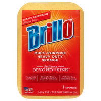 Brillo Sponge, Heavy Duty, Multi-Purpose, 1 Each