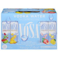 Vosa Vodka Water, Zero Added Sugar,  Assorted, Variety Pack, 8 Each