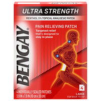 Bengay Ultra Strength Pain Relieving Patch, 4 Each