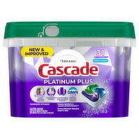 Cascade Platinum Plus Fresh Scent Dishwasher Detergent, 31 Each
