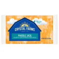 Crystal Farms Cheese, Marble Jack, 16 Ounce