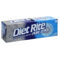 Diet Rite Cola, Pure Zero, 12 Pack, 12 Each