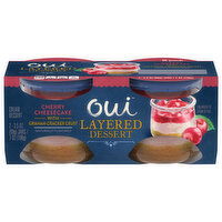 Oui Layered Dessert, Cherry Cheesecake, 2 Each