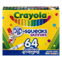 Crayola Pip-Squeaks Skinnies Washable Markers, 64 Each