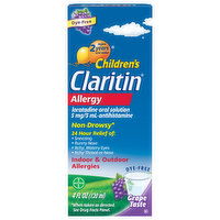 Claritin Children's Allergy, 5 mg, Indoor & Outdoor, Non-Drowsy, Grape Taste, 4 Fluid ounce