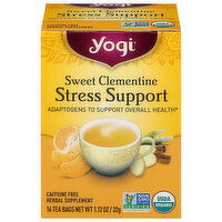 Yogi Stress Support, Tea Bags, Sweet Clementine, 16 Each