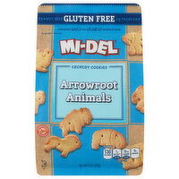 Mi-Del Crunchy Cookies, Gluten Free, Arrowroot Animals, 8 Ounce