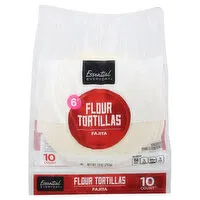 Essential Everyday Flour Tortillas, Fajita, 6 Inch, 10 Each