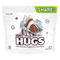 Hershey's Hugs Milk Chocolate, Hugged by White Creme, Share Pack, 10.6 Ounce