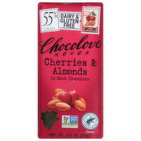 Chocolove Cherries & Almonds, in Dark Chocolate, 55% Cocoa, 3.2 Ounce