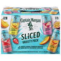 Captain Morgan Sliced Malt Beverage, Premium, Assorted, Variety Pack, 12 Each