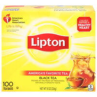 Lipton Black Tea, Tea Bags, 100 Each