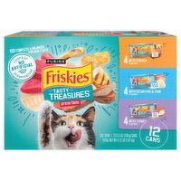 Friskies Tasty Treasures Cat Food, with Chicken in Gravy/with Ocean Fish & Tuna in Sauce/with Turkey in Gravy, Prime Fillets, 12 Each