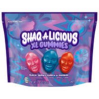 Shaq-A-Licious Candy, Peach, Berry Punch & Orange, XL Gummies, 11.8 Ounce