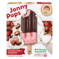 JonnyPops Chocolate Dipped Strawberries with Fresh Cream, 4 Each