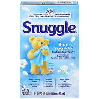 Snuggle Blue Sparkle Dryer Sheets, 40 Each