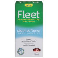 Fleet Oral Laxative, Stool Softener, 25 Each