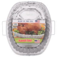 Handi-Foil Rack Roaster Pan with Handles, Oval, Giant, 1 Each