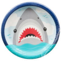 Party Creations Plates, Shark Party, 8-3/4 Inch, 8 Each