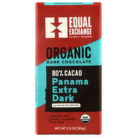 Equal Exchange Organic 80% Cacao Panama Extra Dark Dark Chocolate, 2.8 Ounce