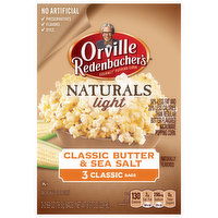 Orville Redenbacher's Naturals Light Classic Butter & Sea Salt Microwave Popcorn, 3 Each