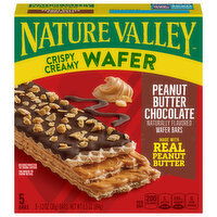 Nature Valley Wafer Bars, Peanut Butter Chocolate, Crispy Cream, 5 Each