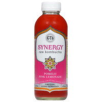 GT's Synergy Kombucha, Raw, Pomelo Pink Lemonade, 16 Fluid ounce