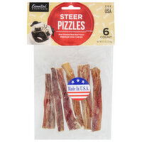 Essential Everyday Dog Chews, Premium, Slow Roasted Real Beef Flavor, Steer Pizzles, 6 Each