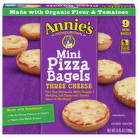 Annie's Pizza Bagels, Three Cheese, Mini, 6.65 Ounce