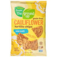 Real Food From the Ground Up Tortilla Chips, Cauliflower, Grain Free, Sea Salt, 4.5 Ounce