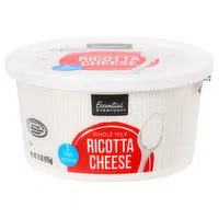 Essential Everyday Ricotta Cheese, Whole Milk, 15 Ounce