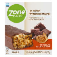 Zone Perfect Nutrition Bars, Chocolate Peanut Butter, 5 Each