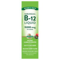 Nature's Truth Vitamin B-12, Sublingual, 1000 mcg, Liquid, Delicious Berry Flavor, 2 Fluid ounce